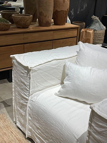 Euro Flax Linen - Five Seater Sofa Covers 401